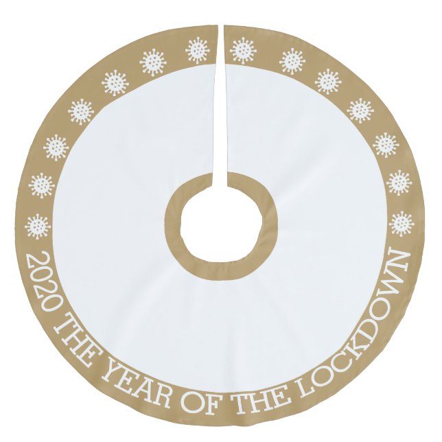 År 2020 det år då nedlåningen skedde julgransmatta borstad polyester (Framsidan)