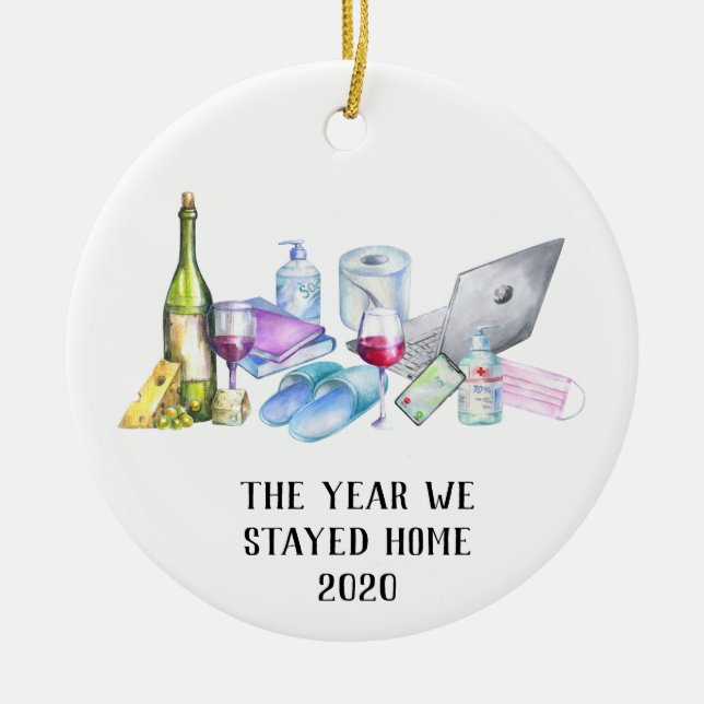 År 2020, jul i Vin, var det första året. Julgransprydnad Keramik (Framsidan)