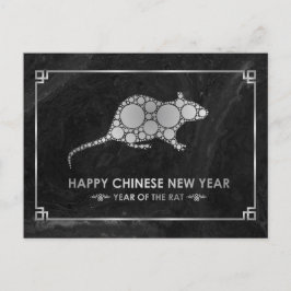 År 2020: Vita Metall Råtta Helg Vykort