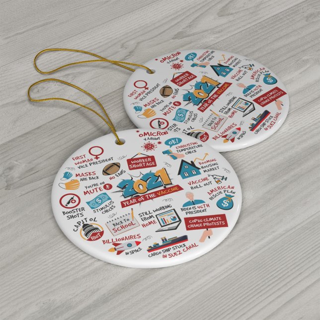 År 2021: Julgran-vaccinet Julgransprydnad Keramik (Skapare uppladdad)