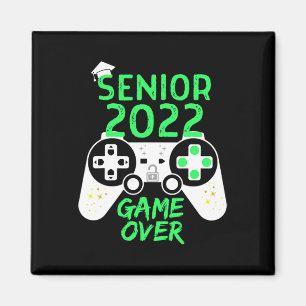 År 2022 Senior TV-spel Över Skolan Gamer Grön Magnet