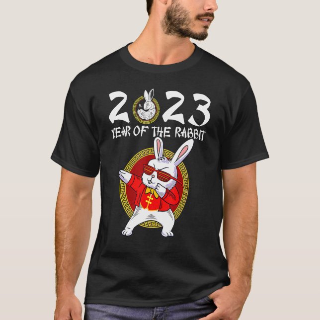 År 2023 för kanin Zodiac kinesiskt nyår 20 T Shirt (Framsida)