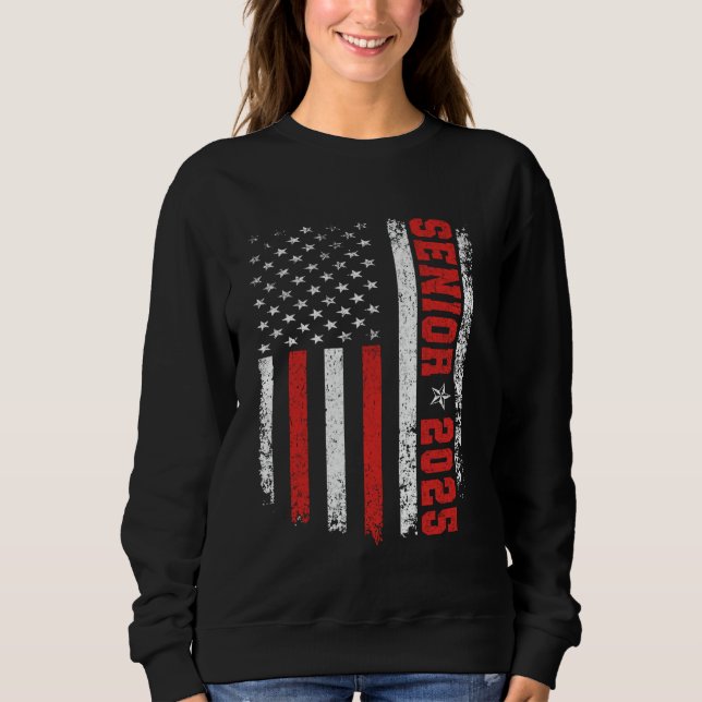 År 2025: Amerikanska Flagga USA Studenten Clas T Shirt (Framsida)