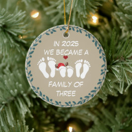 År 2025 blev vi tre familjer julgransprydnad keramik