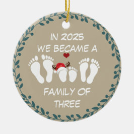 År 2025 blev vi tre familjer julgransprydnad keramik