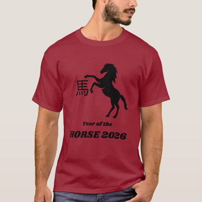 År 2026 för hästen t shirt (Framsida)