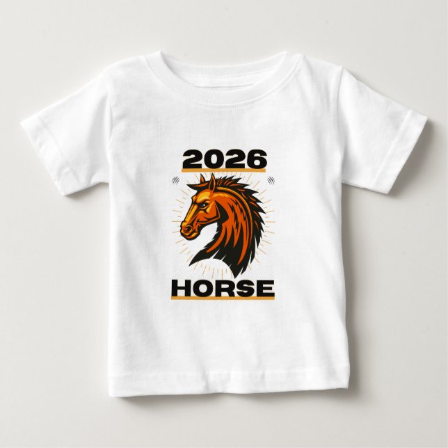 År 2026 för hästen t shirt (Framsida)