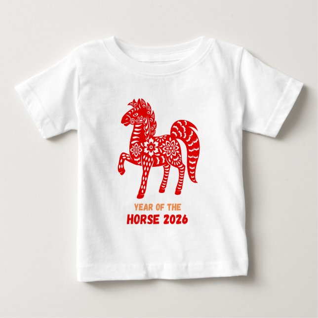 År 2026 för hästen t shirt (Framsida)