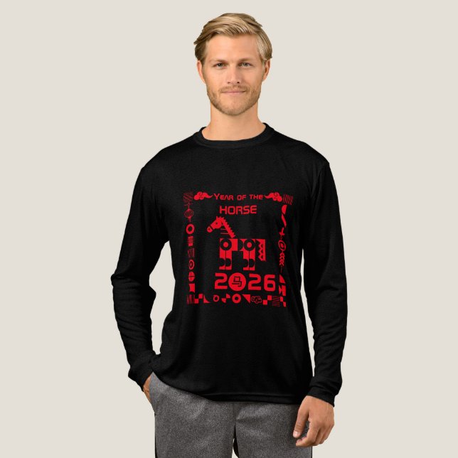 År 2026 för hästen t shirt (Hel framsida)