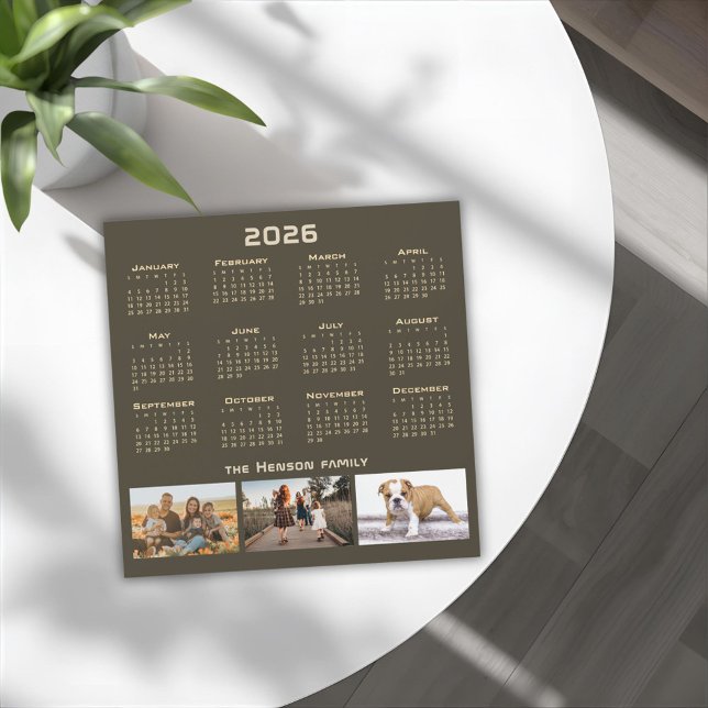 År 2026, kalender 3, familjens fotokollage (Skapare uppladdad)