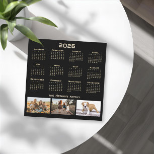 År 2026, kalender 3, familjens fotokollage