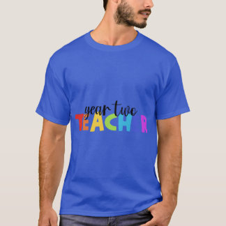 År 2eacher Rainbow retro T Shirt
