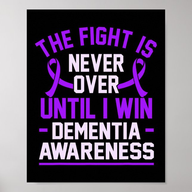 Är aldrig över förrän jag vinner demens Alzheimerh Poster (Framsidan)