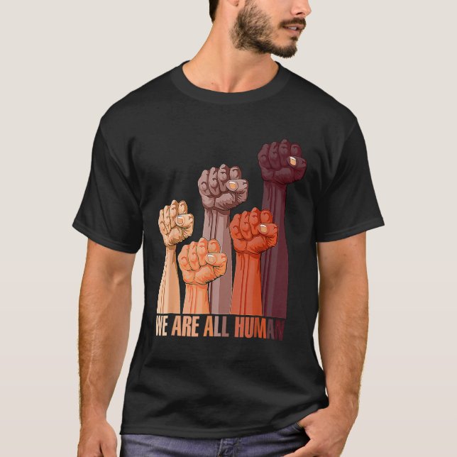 Är All Human Black History Pride Afrika Juneteent T Shirt (Framsida)