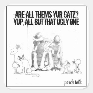 Är alla dina katz teckning-dekaler? fyrkantigt klistermärke