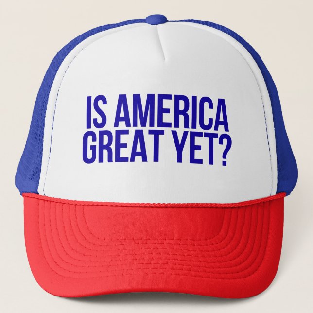 "Är Amerika bra än?" keps (Framsida)