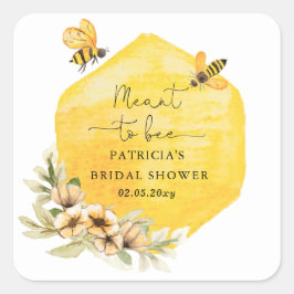 Är Ämnad Att Vara Bihonungsblomma Bröllopsdusch Fyrkantigt Klistermärke