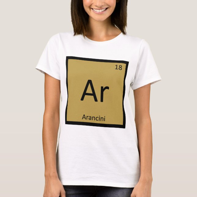 Ar - Arancini Appetizer Chemistry Periodic Bord Tee (Framsida)