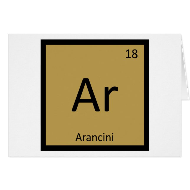 Ar - Arancini Förrätt Kemi Periodiska Systemet Hälsningskort (Framsidan Horizontal)