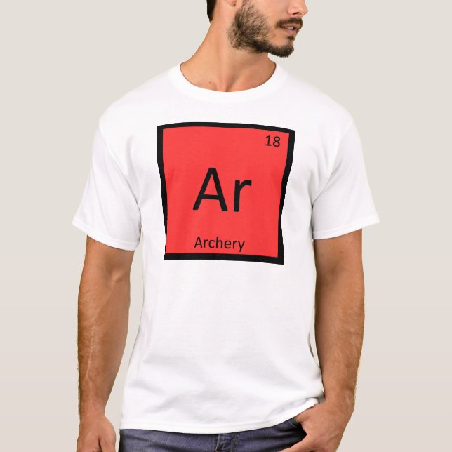 Ar - Archery Sports Chemistry Periodic Bord Tee (Framsida)