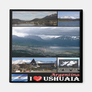 AR - Argentina - Ushuaia I Kärlek Mosaic Collage Magnet