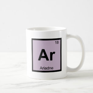 Ar - Ariadne Grekisk kemi Periodiska systemet Symb Kaffemugg