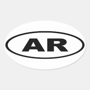 AR Arkansas Ovalt Klistermärke