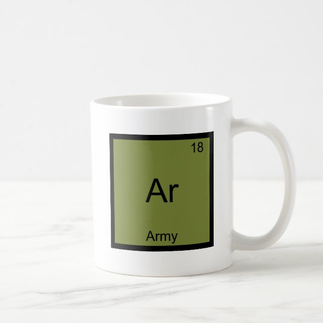 Ar - Armé Militär Kemi Element Symbol T-shirt Kaffemugg (Höger)