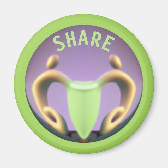  är att bry sig om runda magnet (Framsidan)