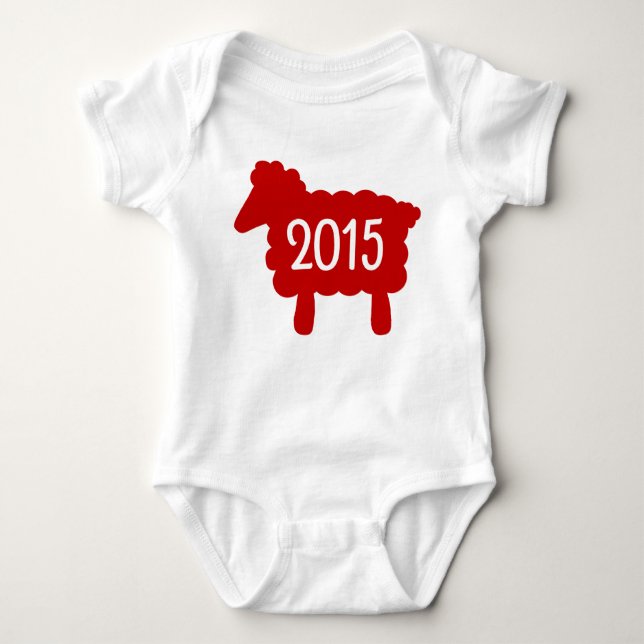 År av babyen för får 2015 t shirt (Framsida)