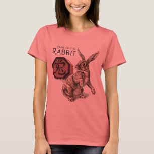 År av den kinesiska Zodiackonsten för kanin Tee Shirt