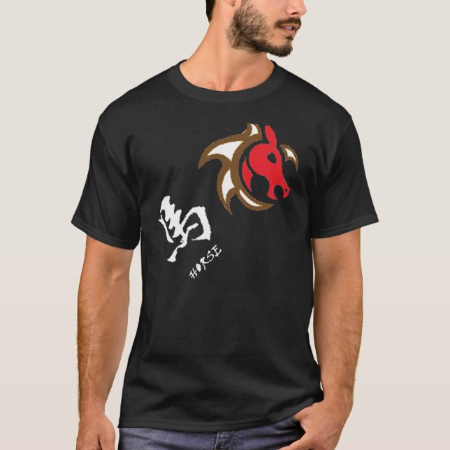 År av hästen - 2014, kinesisk Zodiac T-shirt (Framsida)