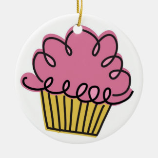 År av muffinen julgransprydnad keramik
