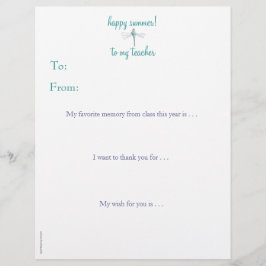 År-avsluta personliglärare tackar dig - sländan