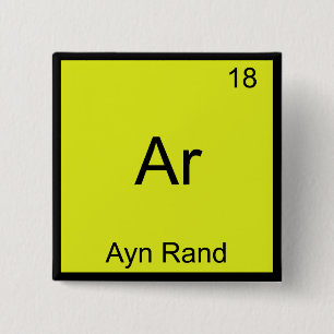 Ar - Ayn Rand Funny Chemistry Inslag Symbol Tee Knapp