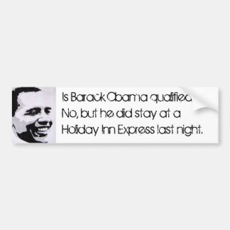 Är Barack Obama kvalificerat?  Inte men… Bildekal