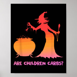 Är Barn Carbs Witch Cauldron Halloween-design Poster