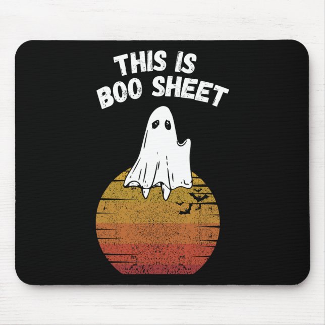 Är Boo Lakan Ghost Retro Halloween Easy Costume Musmatta (Framsidan)