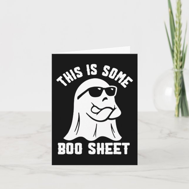 Är Boo Lakan Halloween Ghost Funny Costume? Kort (Framsida)