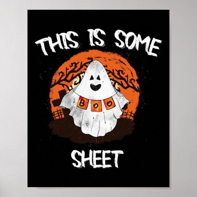 Är Boo Lakan Halloween Ghost Funny Gift Manar W Poster (Framsidan)