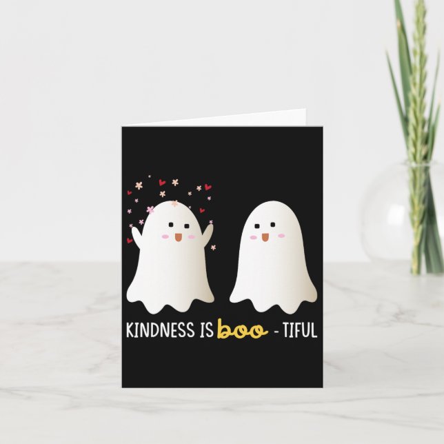Är Boo-tiful Lärare Cute Ghost Bootiful Halloween Kort (Framsida)