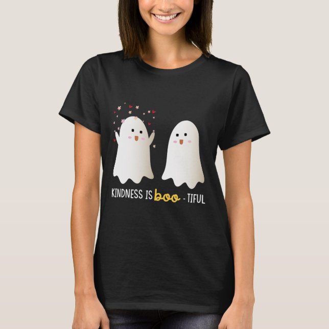Är Boo-tiful Lärare Cute Ghost Bootiful Halloween T Shirt (Framsida)