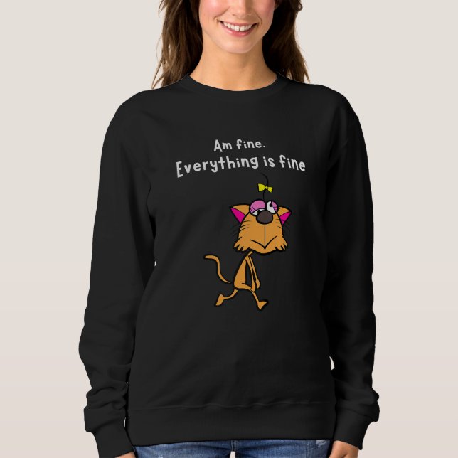 Är Bra allt är Bra, sarkastisk katt T Shirt (Framsida)