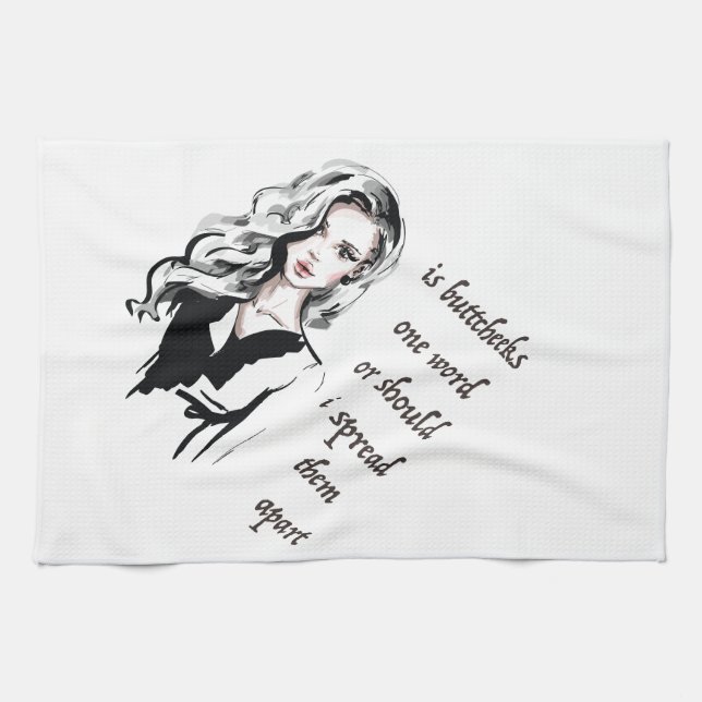 Är Buttcheeks en ord Kökshandduk (Horisontell)