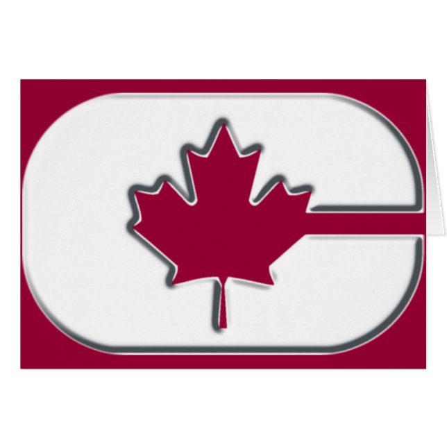 "Är C" för Kanada Hälsningskort (Framsidan Horizontal)