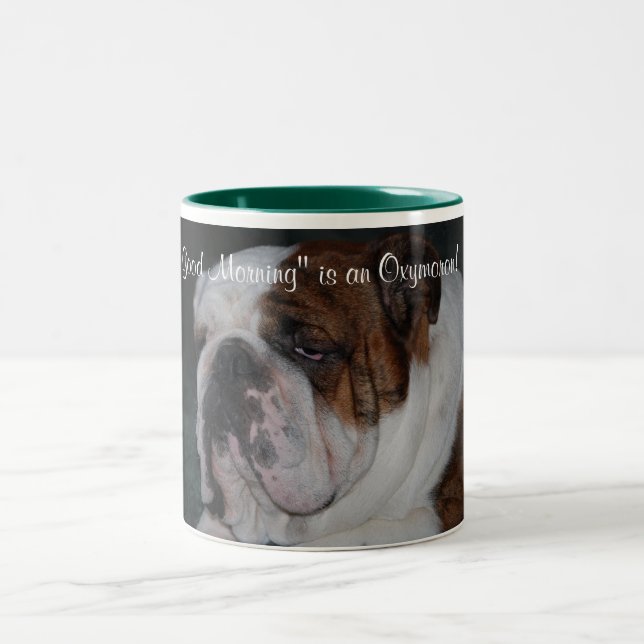 "Är den bra morgonen" en Oxymoron! Två-Tonad Mugg (Center)