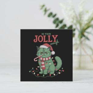 Är den här glada lilla kattjulskalasen sötnos nog julkort