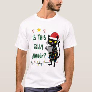 Är denna svarta katt julgran tillräckligt glatt ju t shirt