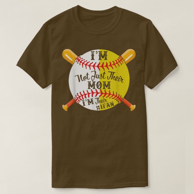 är deras nummer 1 Fläkt-softball Baseball Mamma 12 T Shirt (Design framsida)