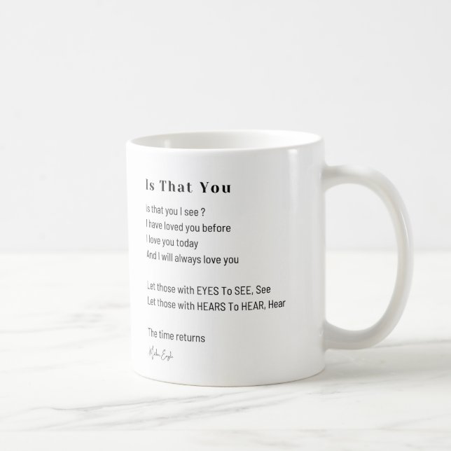 Är det att du ser kärlek dikt kaffe te mugg? kaffemugg (Höger)